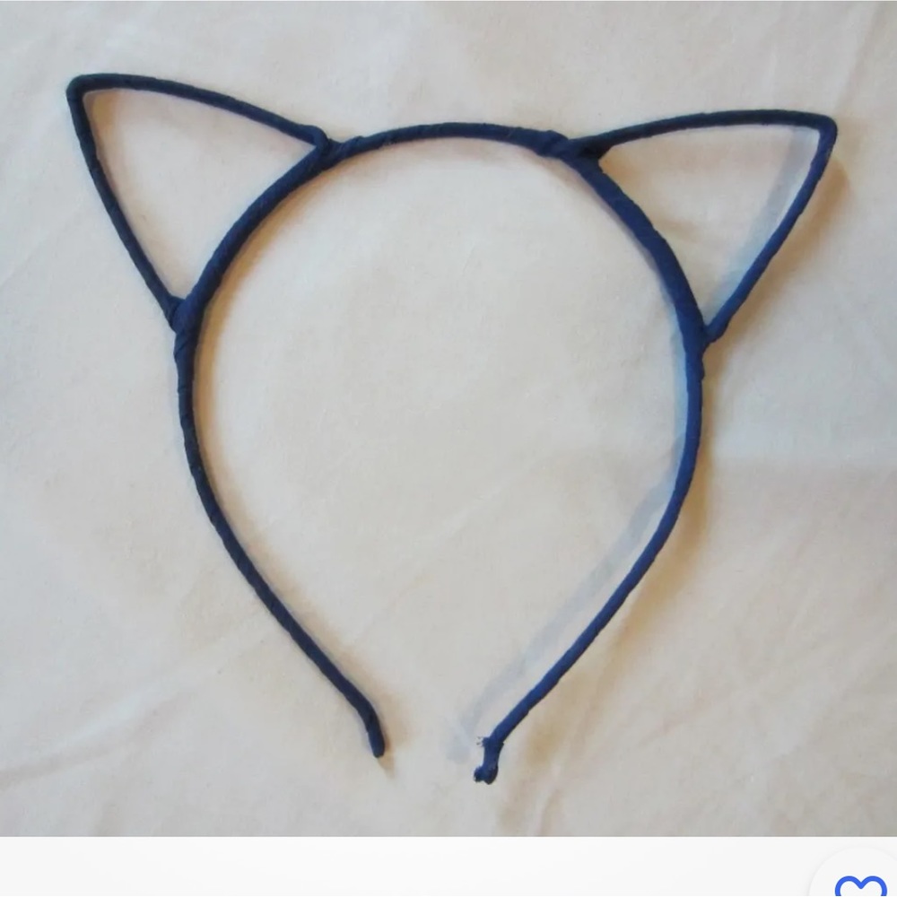 BLUE KITTY EARS HEADBAND Hair CAT EARS COSTUME HALLOWEEN DRESS UP CAT MEOW